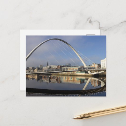 Millennium Bridge, Gateshead, VK Briefkaart (Voorkant / Achterkant in situ)