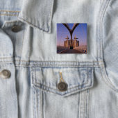 Millennium Bridge, Lowry Centre, Salford Vierkante Button 5,1 Cm (In situ)