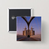 Millennium Bridge, Lowry Centre, Salford Vierkante Button 5,1 Cm (Voorkant /achterkant)