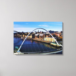 Millennium Bridge Newcastle UK Photo Canvas Afdruk