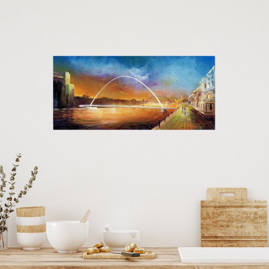 Millennium Bridge Newcastle upon Tyne Print (Keuken)