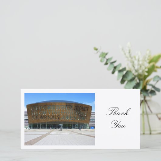 Millennium Center, Cardiff, Wales - Dank u Bedankkaart (Staand voorkant)