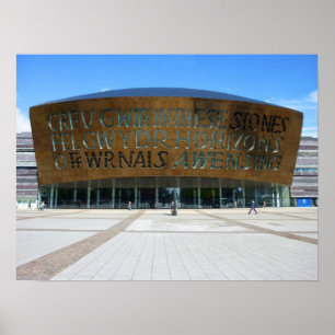 Millennium Center, Cardiff, Wales Poster