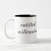 "millennium-mok tweekleurige koffiemok (Links)