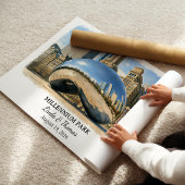 Millennium Park Illinois Poster Chicago Aquarel