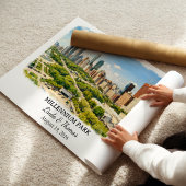 Millennium Park Illinois Poster Chicago Aquarel