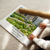 Millennium Park Illinois Poster Chicago Aquarel