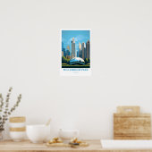 Millennium Park Illinois Reisprint Poster (Keuken)