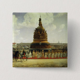 Millennium van Rusland Vierkante Button 5,1 Cm