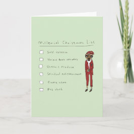 Millenniumkerstlijst | Funny Comic Card Feestdagen Kaart