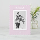  Millenniumroze Minimale kerstfoto Feestdagenkaart (Staand voorkant)