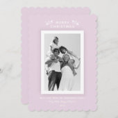  Millenniumroze Minimale kerstfoto Feestdagenkaart (Voorkant / Achterkant)