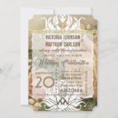 Millenniumroze Rose Gold Foto Weddenschap Kaart (Voorkant)