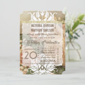 Millenniumroze Rose Gold Foto Weddenschap Kaart (Staand voorkant)