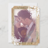 Millenniumroze Rose Gold Foto Weddenschap Kaart (Achterkant)