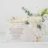 Millenniumroze sprookje Woodsy Mason Jar Wedding Kaart (Staand voorkant)