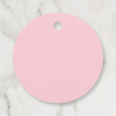 Millenniumroze vaste kleur bedankjes labels (Achterkant)