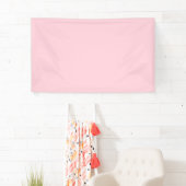 Millenniumroze vaste kleur spandoek (Insitu)