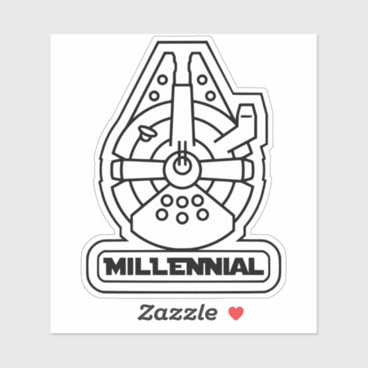Millenniumruimteschip Sticker (Vel)
