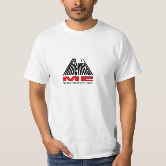 Millenniumshirt. Generation-Y T-shirt (Voorkant)