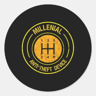 Millenniumversnellingsbak voor antidiefstalapparat ronde sticker