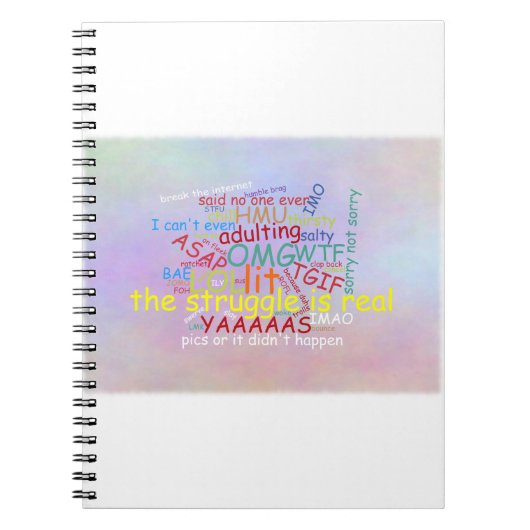 Millenniumzinnen - Word Swag - Generatie Y Notitieboek (Voorkant)