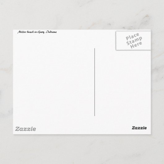Miller Beach in Gary, Indiana Briefkaart (Achterkant)