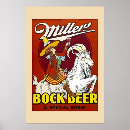 Miller - Bock Bier Een Speciale Brouwsel! Jaren '3 Poster (Voorkant)