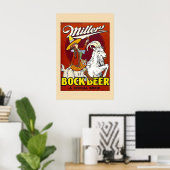 Miller - Bock Bier Een Speciale Brouwsel! Jaren '3 Poster (Thuiskantoor)