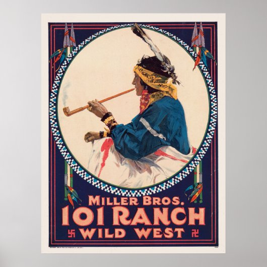 Miller Bros. 101 Ranch, Wild West Circus Poster (Voorkant)