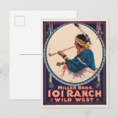Miller Bros. 101 Ranch, Wild West Circus Poster Briefkaart (Voorkant / Achterkant)