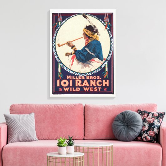 Miller Bros. 101 Ranch, Wild West Circus Poster Canvas Afdruk (Insitu (Woonkamer))