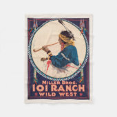 Miller Bros. 101 Ranch, Wild West Circus Poster Fleece Deken (Voorkant)