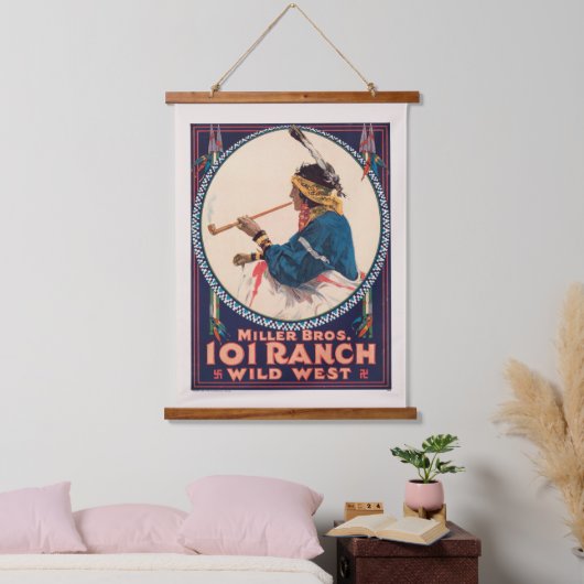 Miller Bros. 101 Ranch, Wild West Circus Poster Hangend Wandkleed (Slaapkamer)