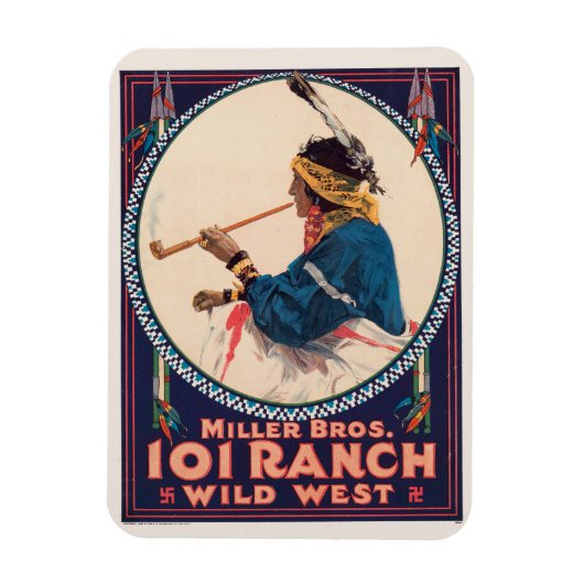 Miller Bros. 101 Ranch, Wild West Circus Poster Magneet (Verticaal)