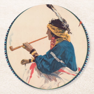 Miller Bros. 101 Ranch, Wild West Circus Poster Ronde Kartonnen Onderzetter