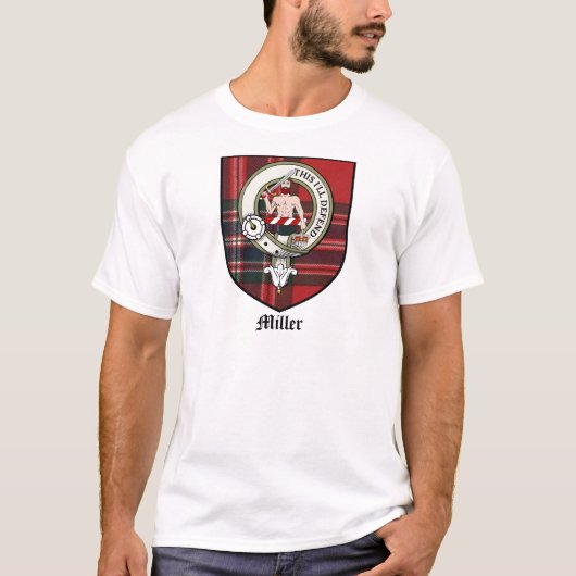 Miller Clan Crest Badge Tartan T-shirt (Voorkant)