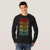 Miller County Missouri Rainbow Text Design T-shirt (Voorkant volledig)