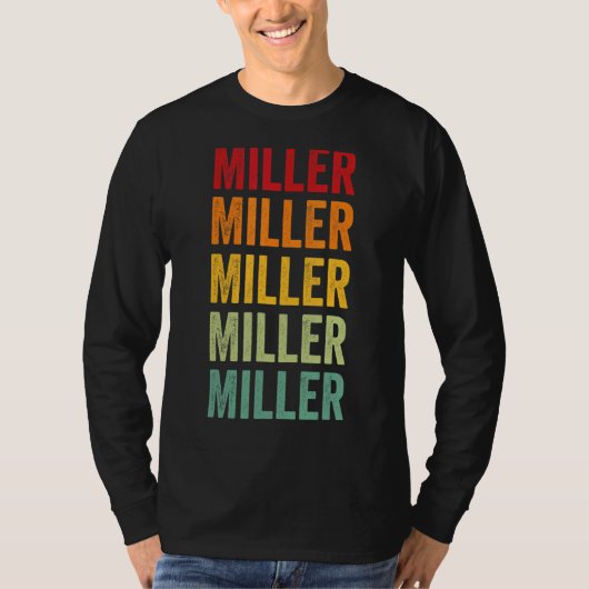 Miller County Missouri Rainbow Text Design T-shirt (Voorkant)
