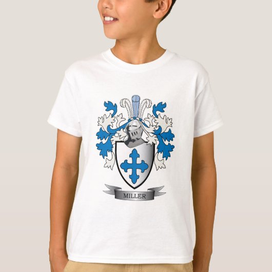 Miller Familie Crest Coat of Arms T-shirt (Voorkant)