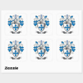 Miller Familie Crest Coat of Arms Vierkante Sticker (Vel)