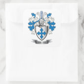Miller Familie Crest Coat of Arms Vierkante Sticker (Tas)