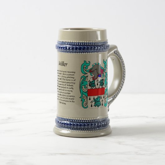 Miller-familie krest stein bierpul (Voorkant rechts)