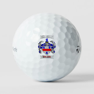 MILLER FAMILIE NAAM SCHILD EN WAPEN GOLFBAL GOLFBALLEN
