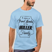 Miller Familienaam Trommel lid T-shirt (Voorkant)