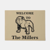 Miller Family Bulldog Welkom Doormat Mat (Voorkant)