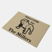 Miller Family Bulldog Welkom Doormat Mat (Schuin)