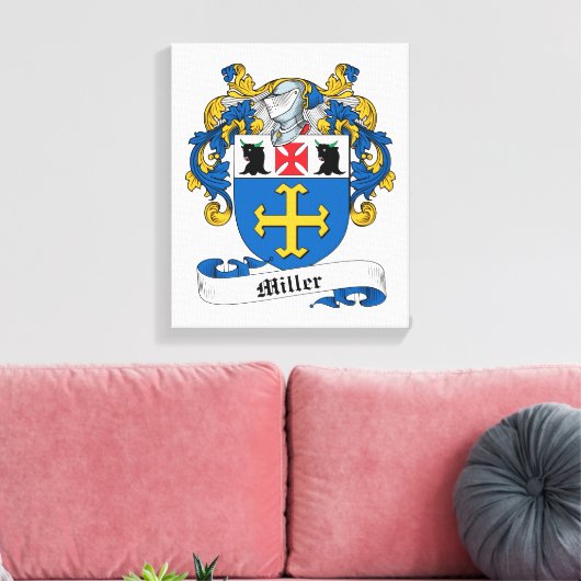 Miller Family Crest Canvas Afdruk (Insitu (Woonkamer))
