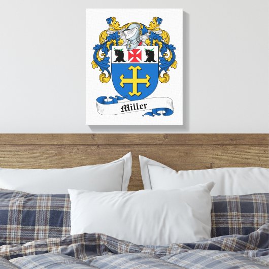 Miller Family Crest Canvas Afdruk (Insitu (Slaapkamer))