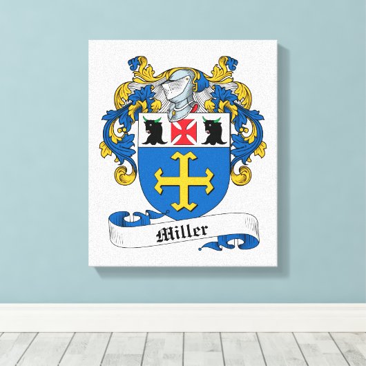 Miller Family Crest Canvas Afdruk (Insitu (Houten vloer))